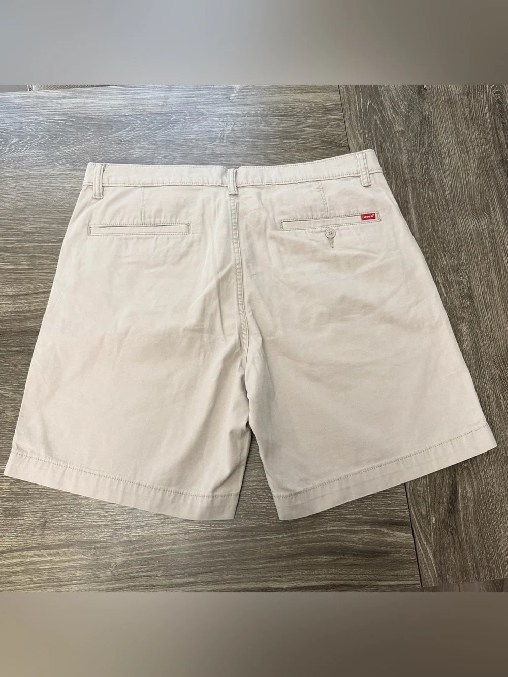 Levi's XX Chino Men's Relaxed Fit Beige Cotton Elastane Shorts Pockets Size 34